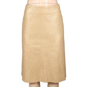 DEREK GREEN Leather A-Line Skirt
